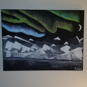 Handpainted northern lights